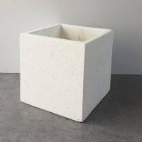 Chậu xi măng đá mài trắng 25 x 25