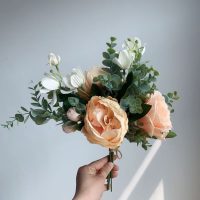 Bó hoa mẫu đơn giả