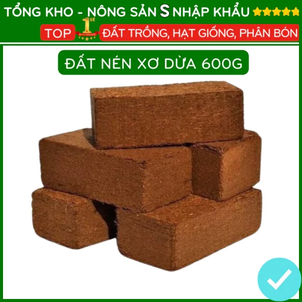 Đất trồng cây viên nén xơ dừa