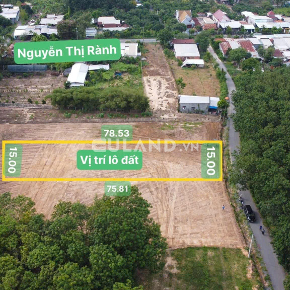 Bán đất 1 xẹc Nguyễn Thị Rành. Sát tỉnh lộ 15 giá ngợp