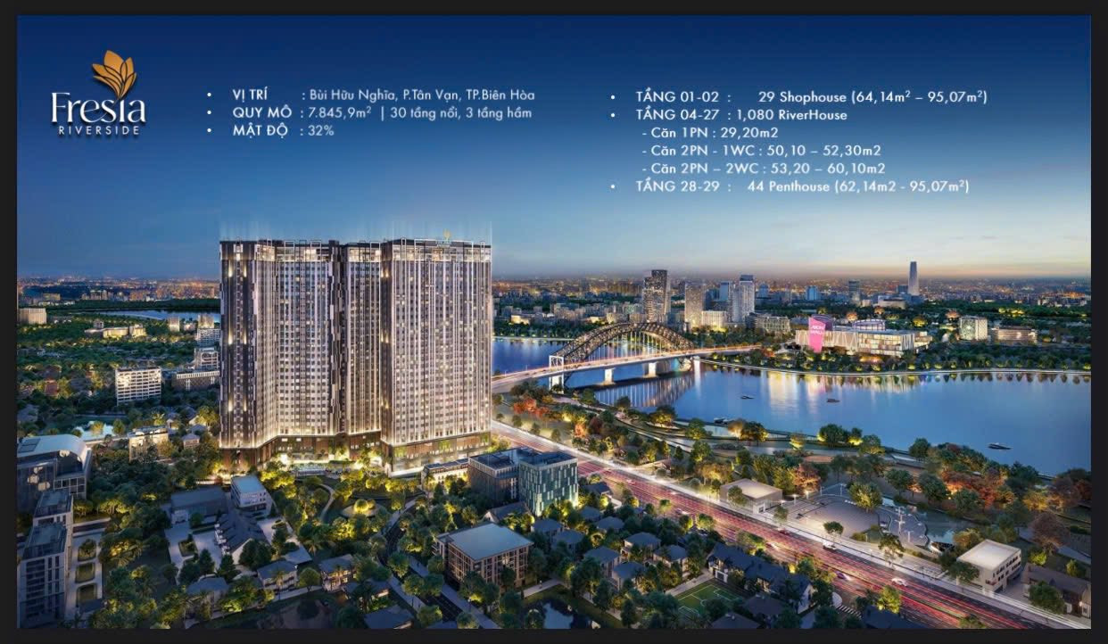 CĂN HỘ NGAY TRUNG TÂM BIÊN HÒA CHỈ 1 TỶ 600 TRIỆU