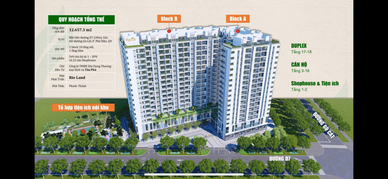 Đất thổ cư  đường Gò Cát .Đối diện chung cư RICCIA
