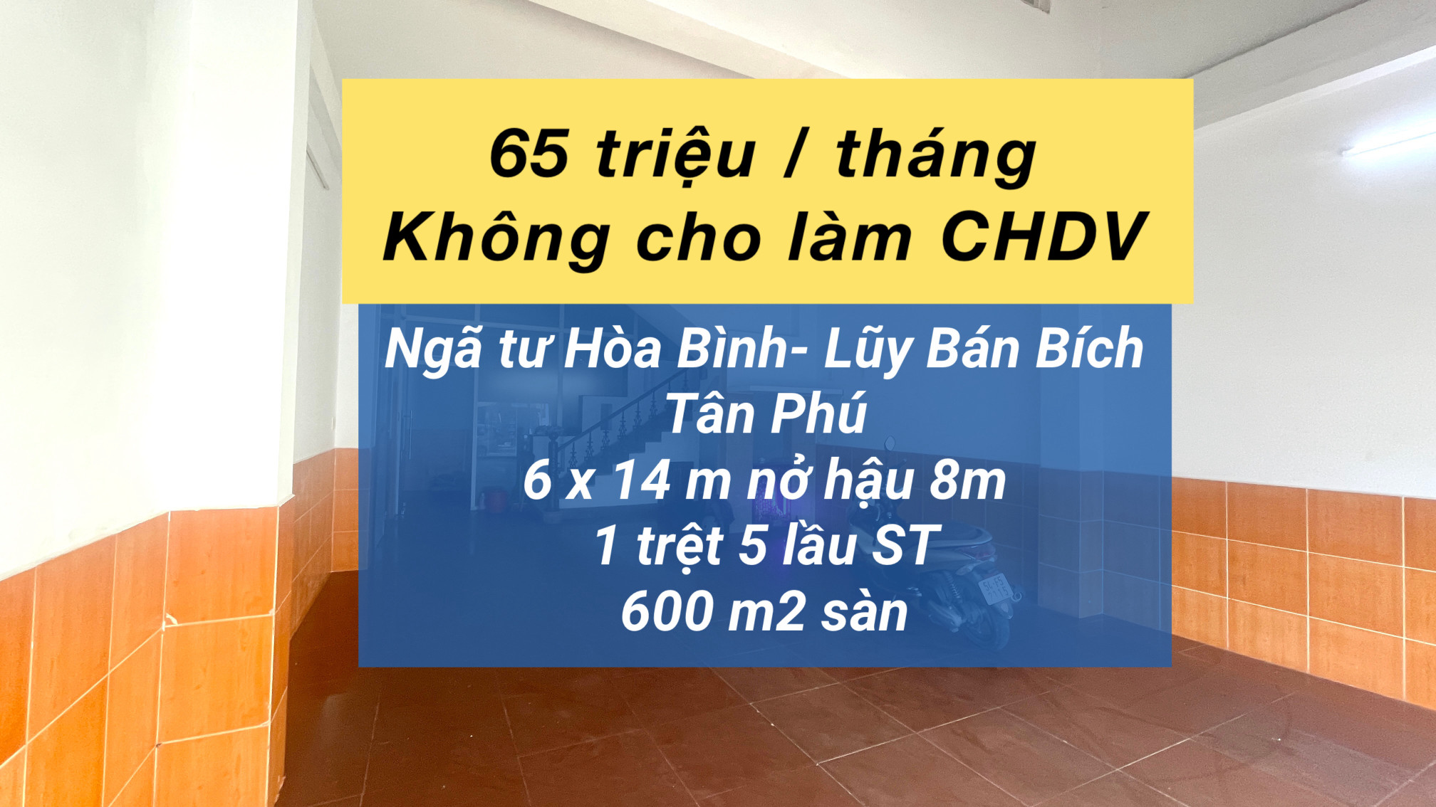 Nguyên kế căn góc mặt tiền Hòa Bình - Lũy Bán Bích !
