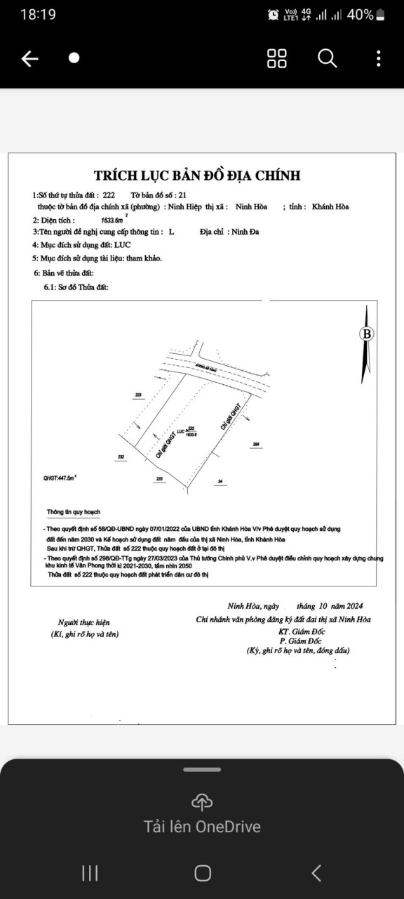 0938.113.403 Bán đất  1636.6m² có 1186m² ODT giá 12 tỷ tại Phường Ninh Hiệp Thị xã Ninh Hòa