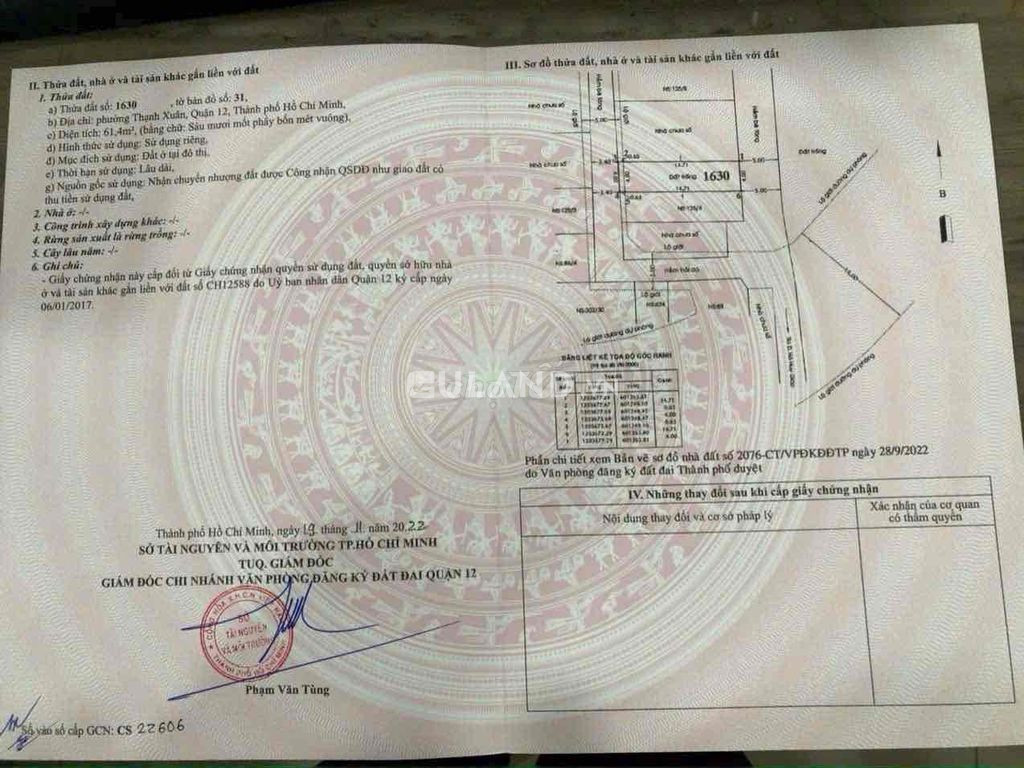 chính chủ cần bán đất Q12 gần cầu vượt ngã tư ga sổ Hồng riêng giá rẻ