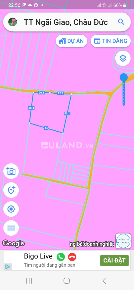 Bán lô đất thổ  vuông phân 9 lô thị trấn Ngải giao