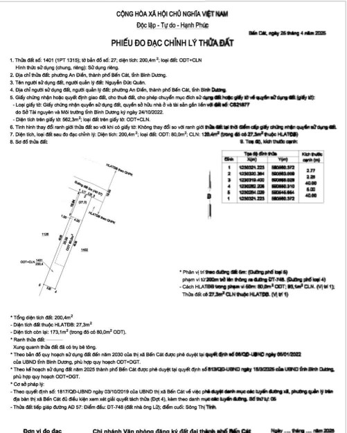 Chính chủ gửi bán lô đất f0 An Điền 5x40 giá chỉ 1ty010tr