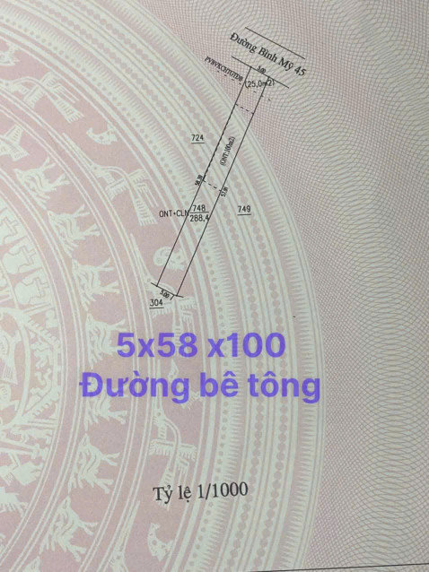 Bán đất 288.4m² 1.35 tỷ tại Xã Bình Mỹ Huyện Bắc Tân Uyên