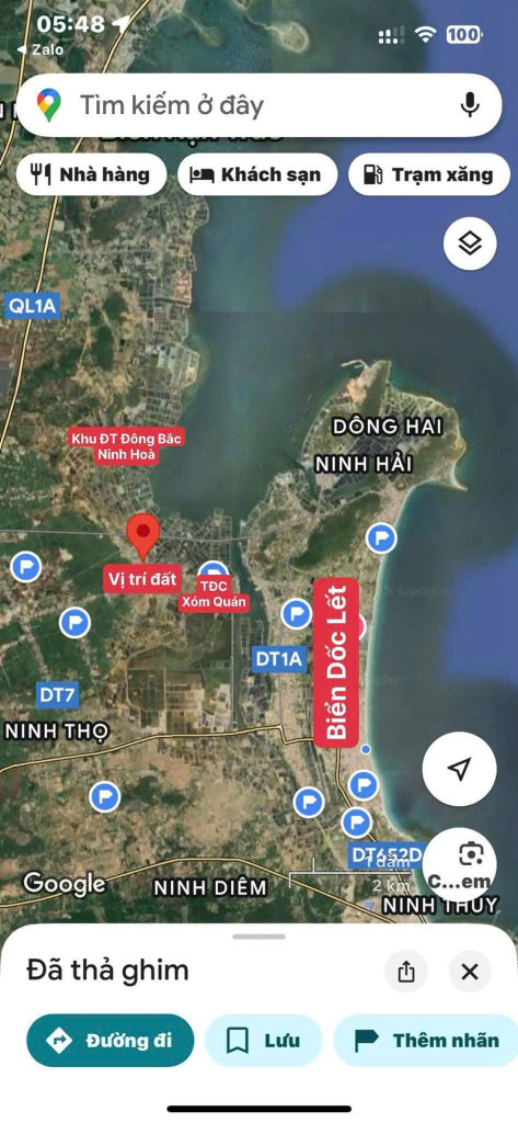 073 Thịnh 0984648677 Bán đất 115m² ngang 5,15m giá 560 triệu tại Xã Ninh Thọ Thị xã Ninh Hòa