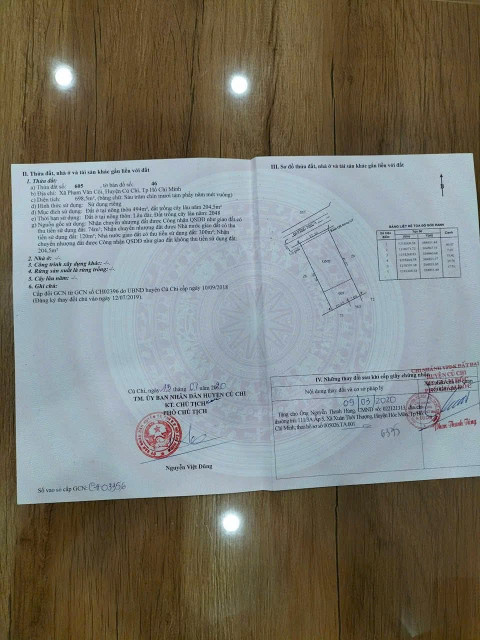Bán đất 700m² ngang 20m giá 7.25 tỷ tại Xã Phạm Văn Cội Huyện Củ Chi