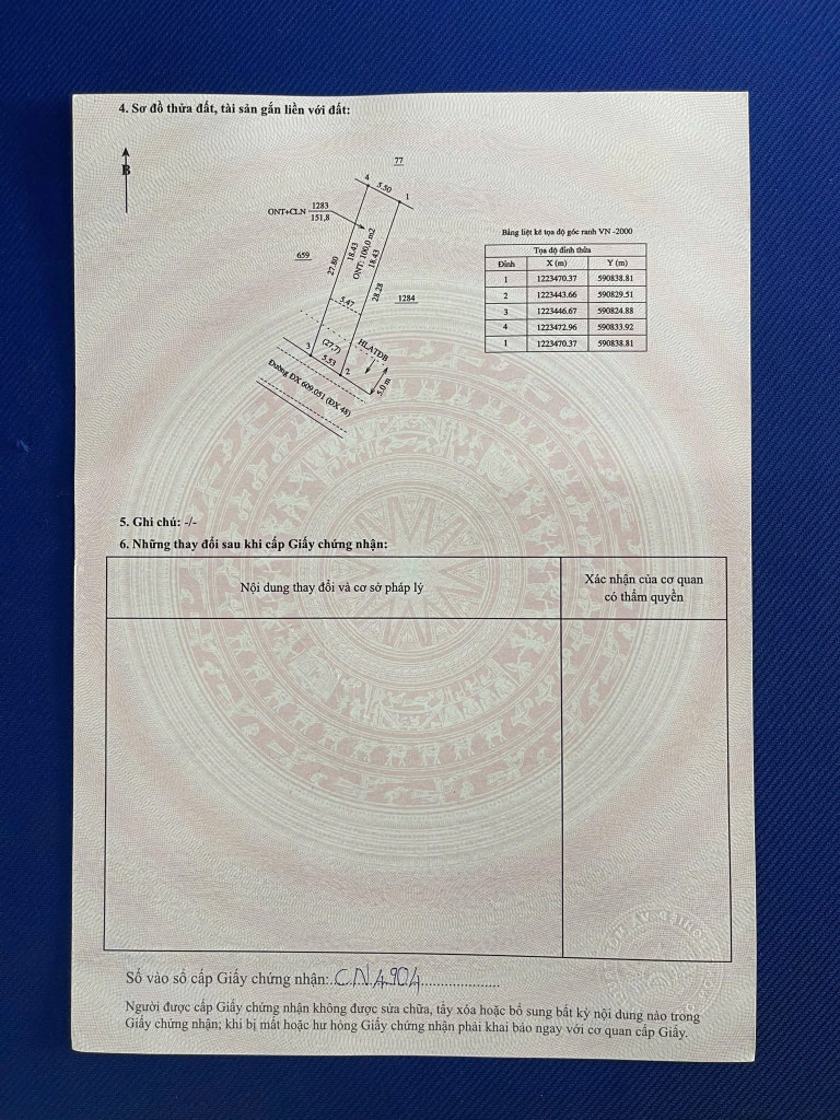 Bán đất trung tâm Phú An 5.5x28 giá 1ty450