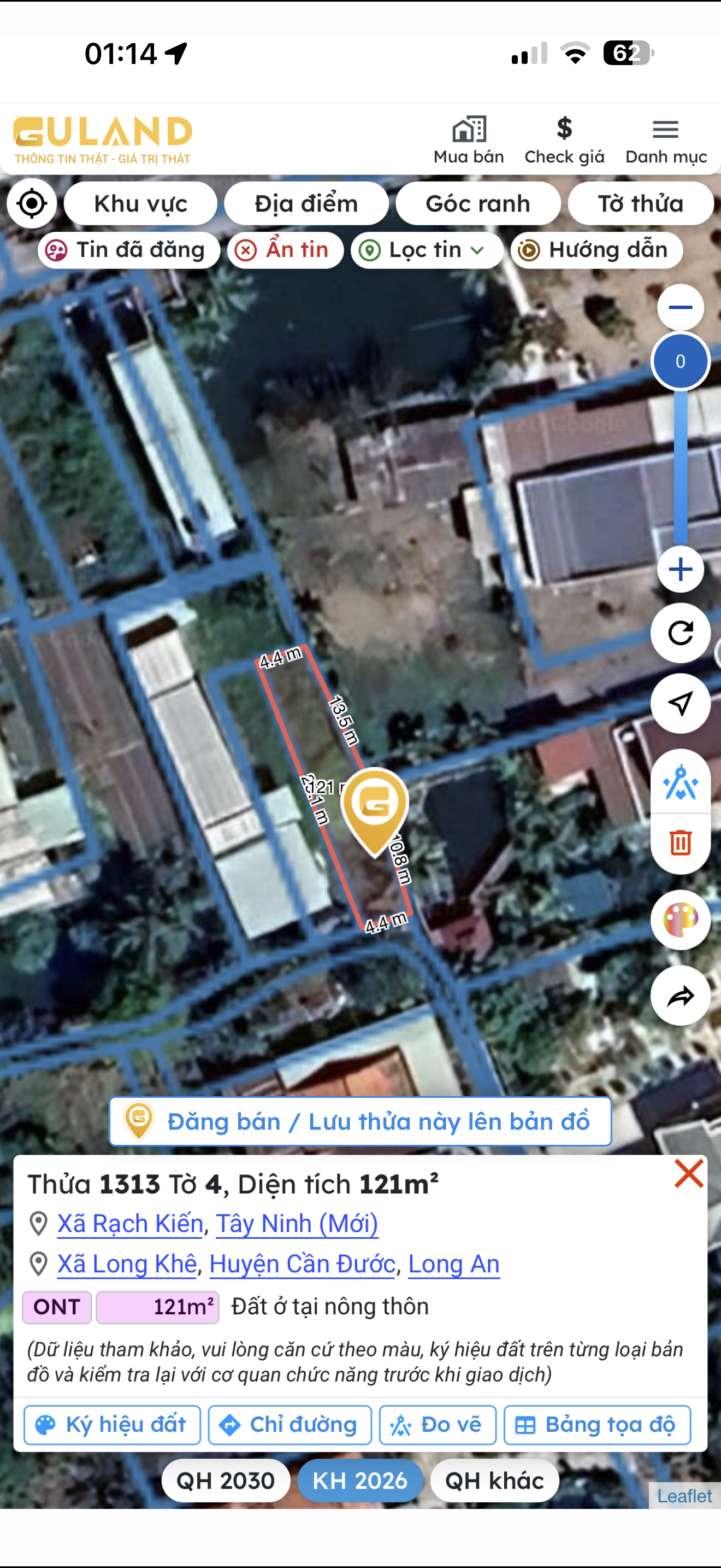Bán nhà 500m² full thổ cư ngang 15m giá 3.2 tỷ tại Xã Rạch Kiến