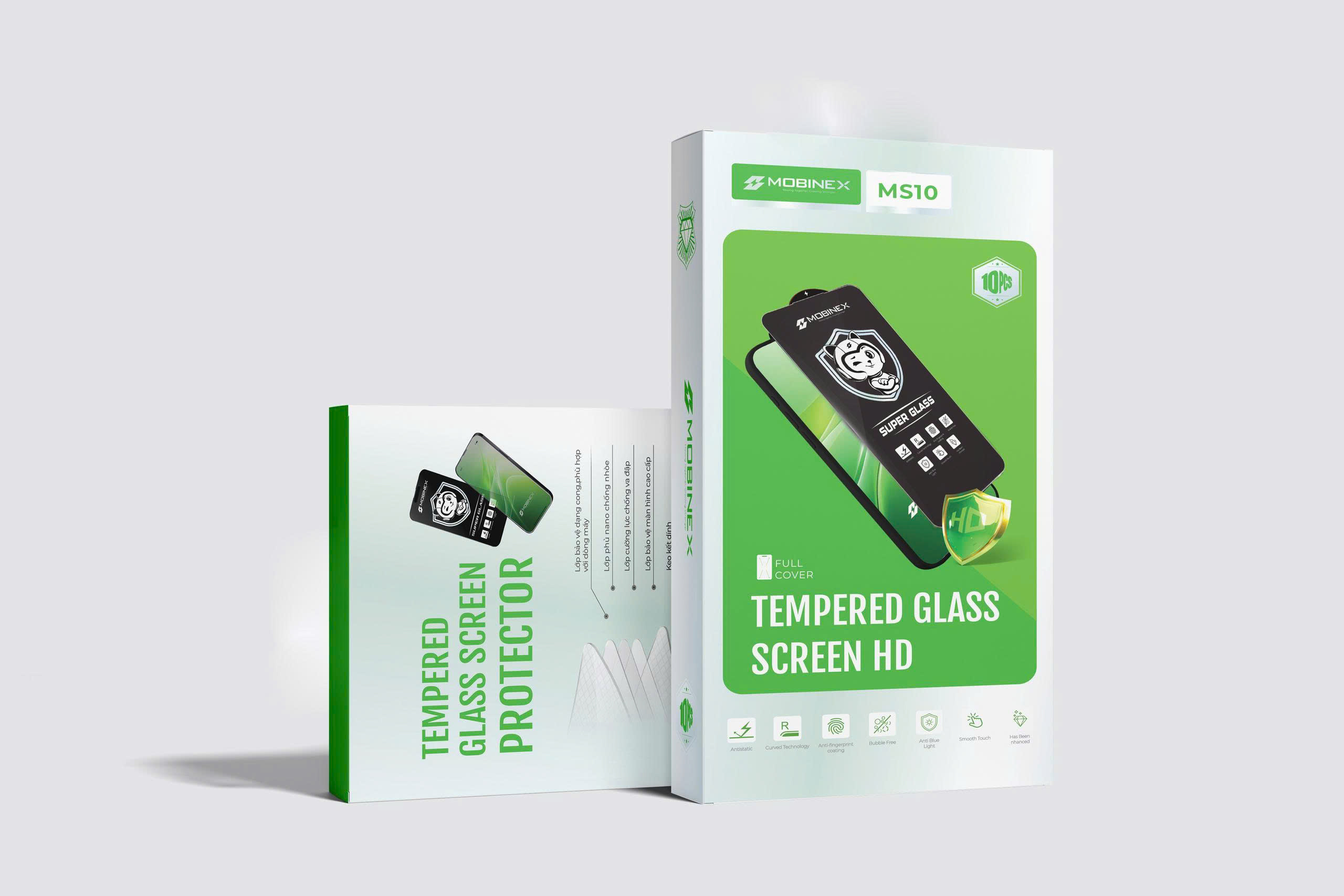 Kính cường lực Mobinex MS10 có khả năng giảm ánh sáng xanh ở mức nhất định