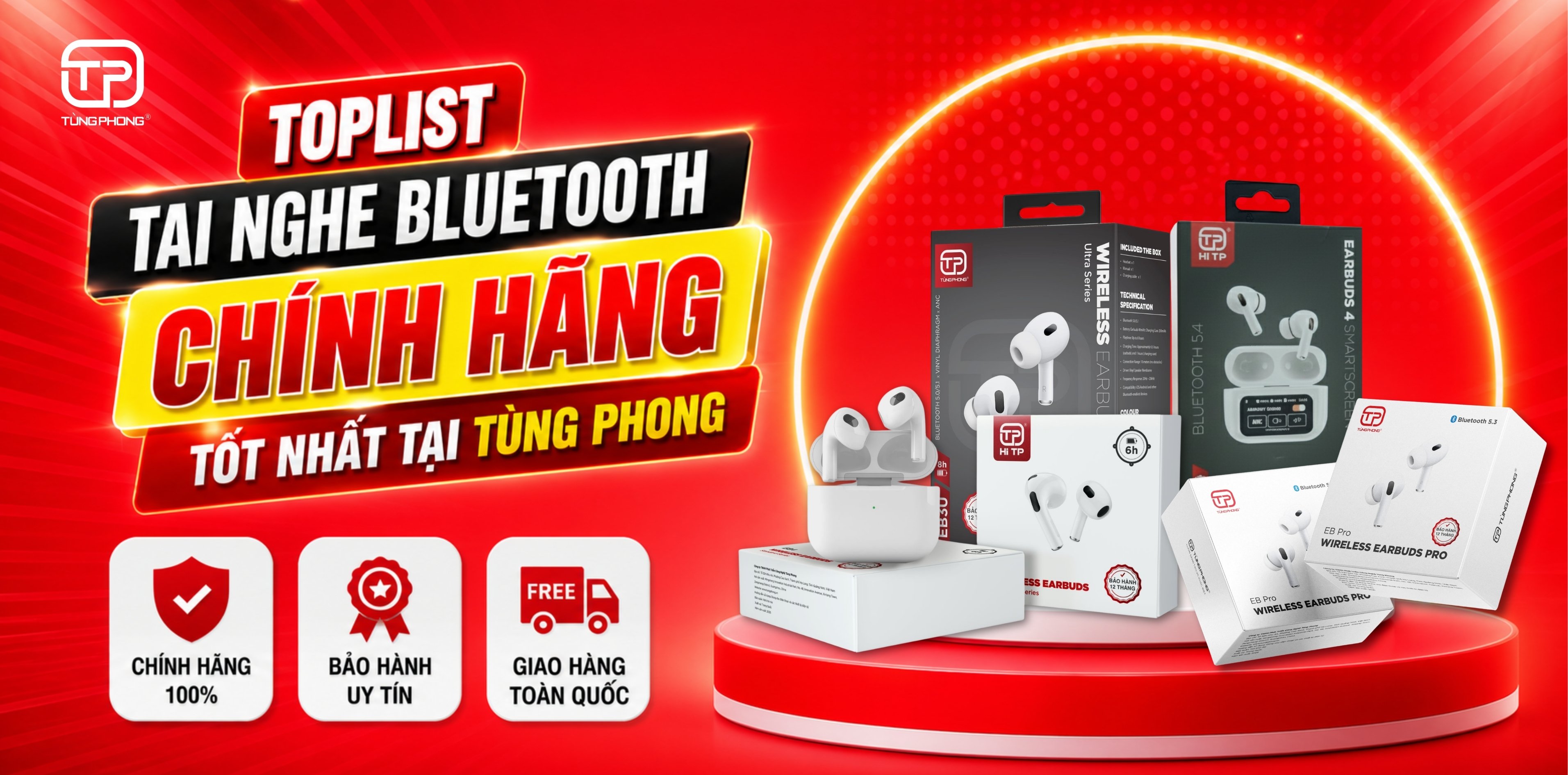 Toplist Tai Nghe Bluetooth Chính Hãng Tốt Nhất Tại Tùng Phong