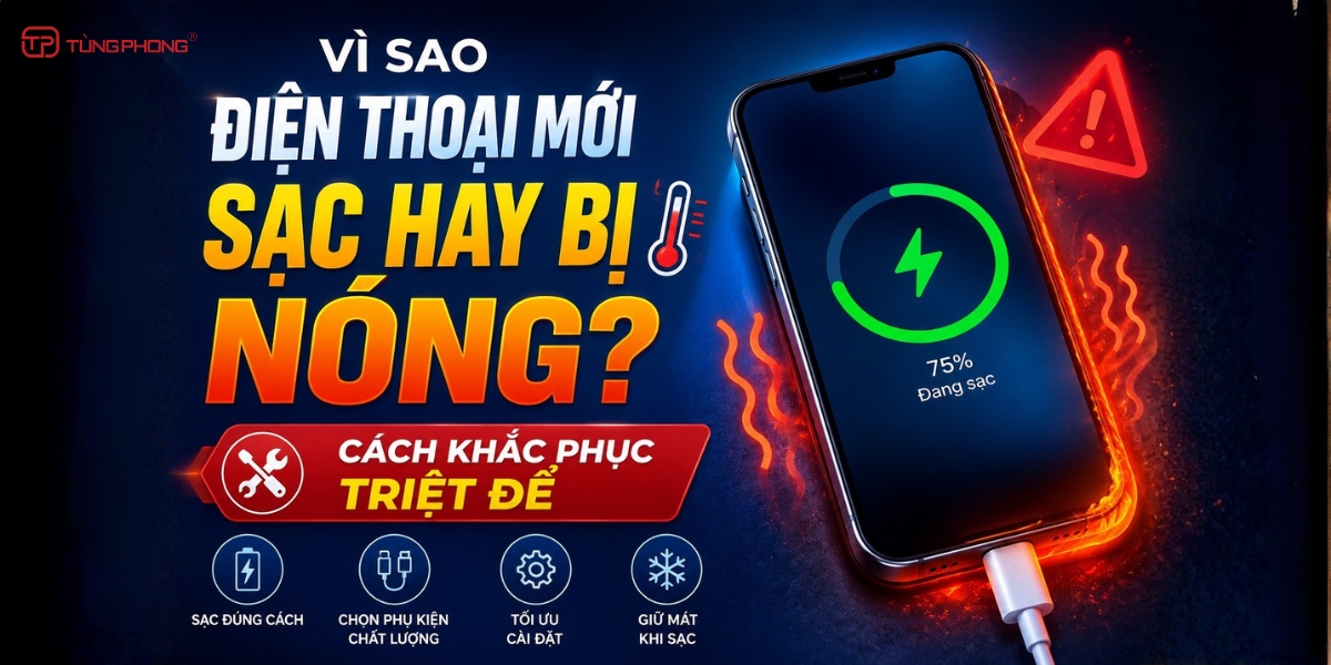 VÌ SAO ĐIỆN THOẠI MỚI SẠC HAY BỊ NÓNG? CÁCH KHẮC PHỤC TRIỆT ĐỂ