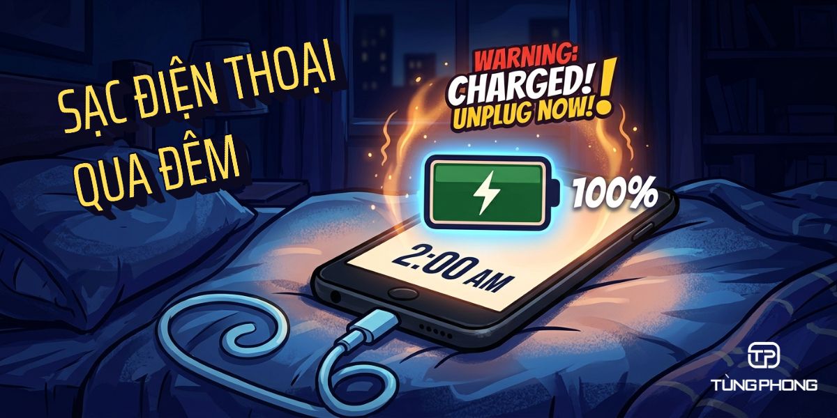 Sạc điện thoại qua đêm có hại không? 90% người dùng đang hiểu sai