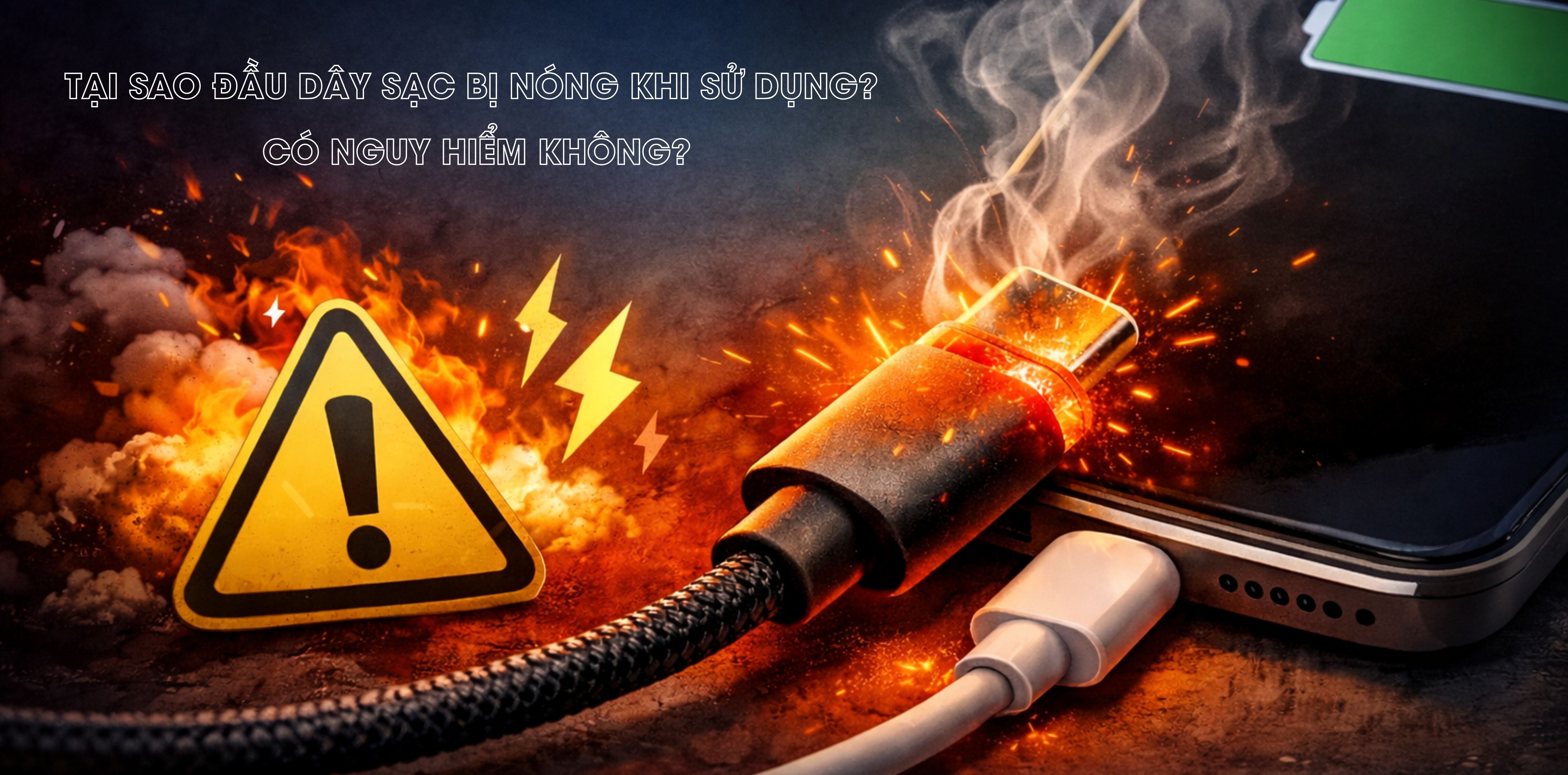 Tại sao đầu dây sạc bị nóng khi sử dụng? Có nguy hiểm không?