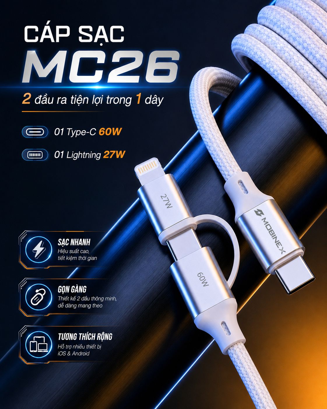 Cáp sạc MC26