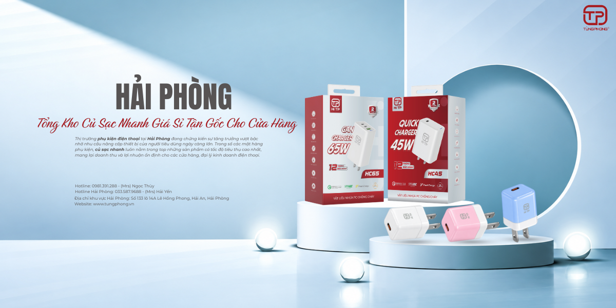 Hải Phòng: Tổng Kho Củ Sạc Nhanh Giá Sỉ Tận Gốc Cho Cửa Hàng