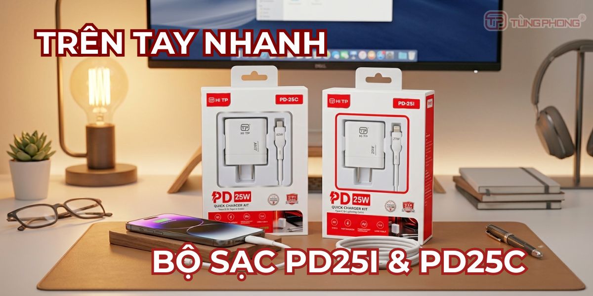 Trải nghiệm bộ sạc PD-25C và PD-25I mới của Hi TP: Ngon hay không?