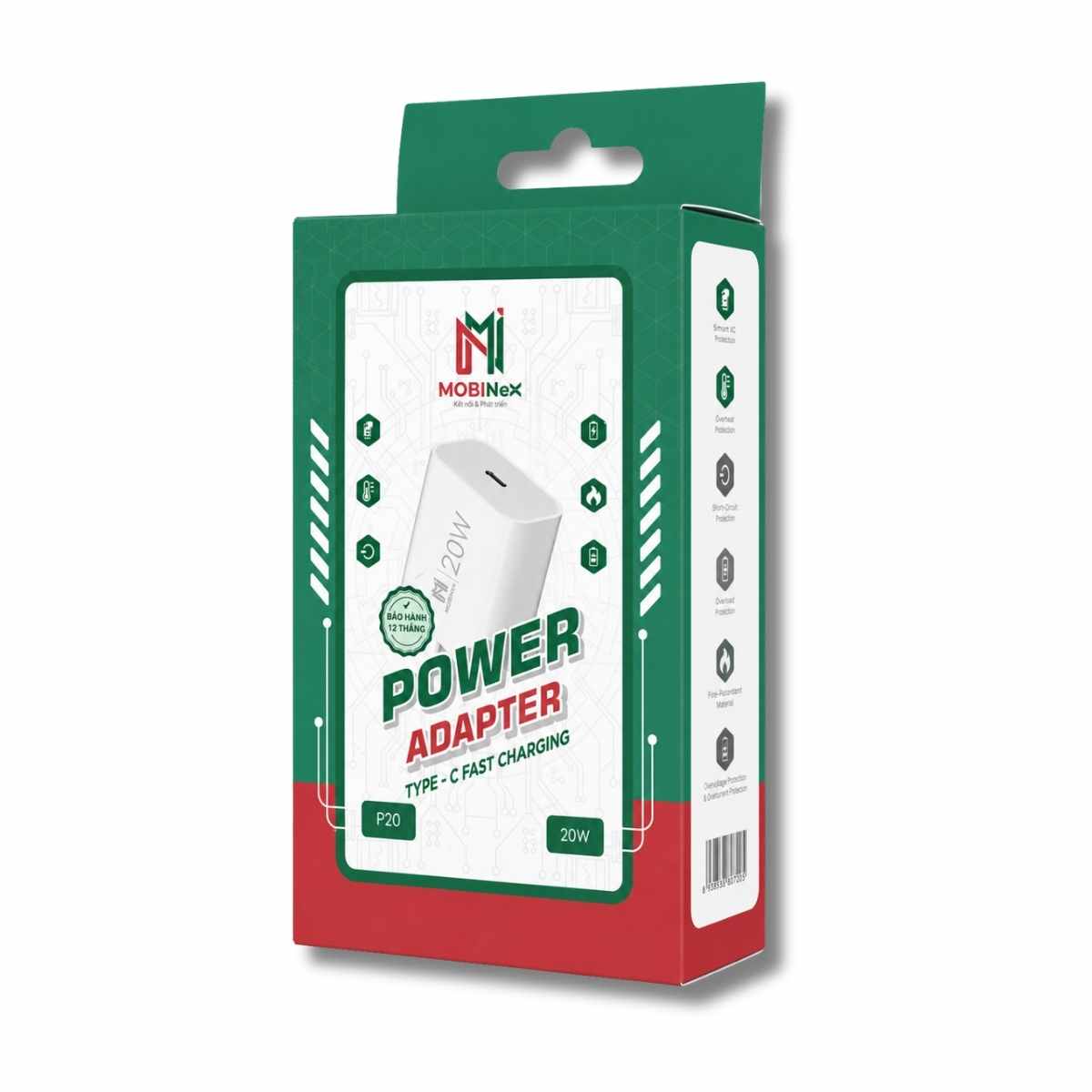 CỦ SẠC P20 - THƯƠNG HIỆU MOBINEX, SẠC NHANH 20W