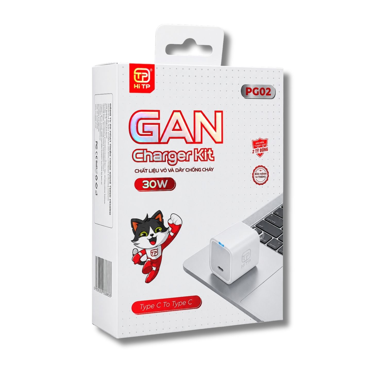 BỘ SẠC PG02 - SẠC NHANH CHUẨN PD 30W, TYPE C-C. THƯƠNG HIỆU HI TP