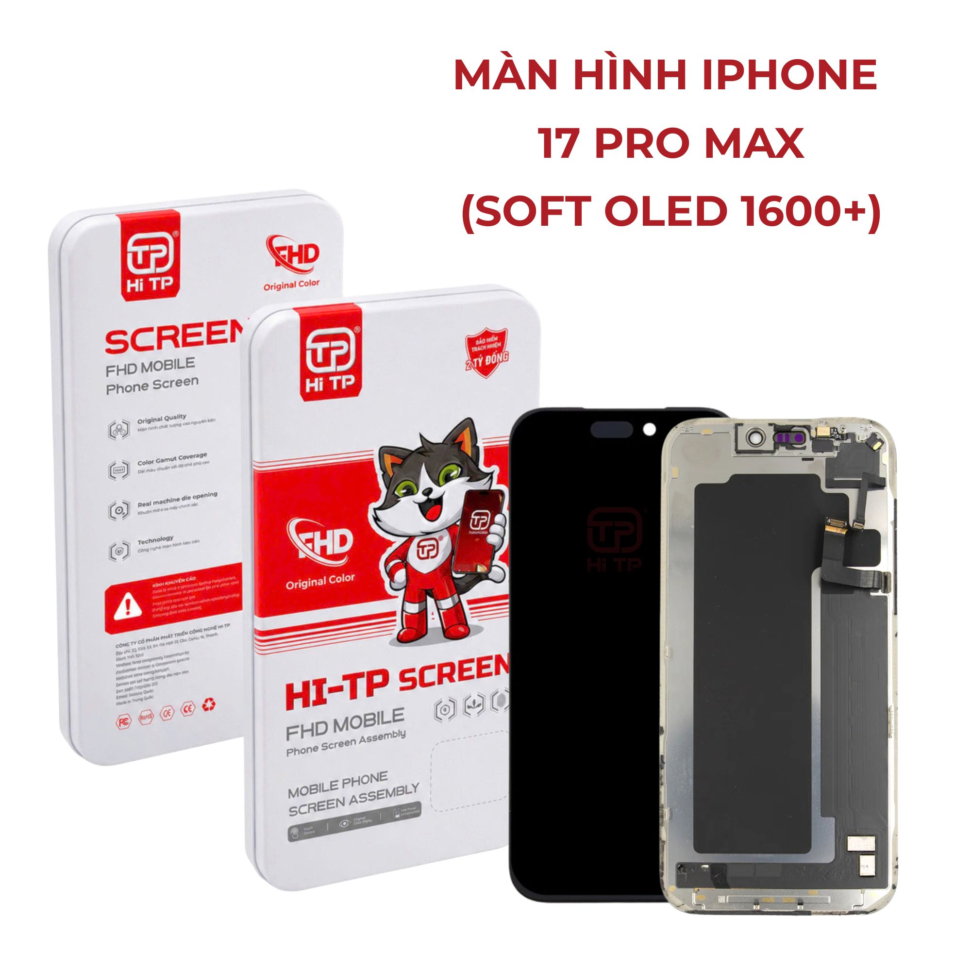 MÀN HÌNH IPHONE 17 PRO MAX PHÔI DẺO (SOFT OLED). HỘP SẮT