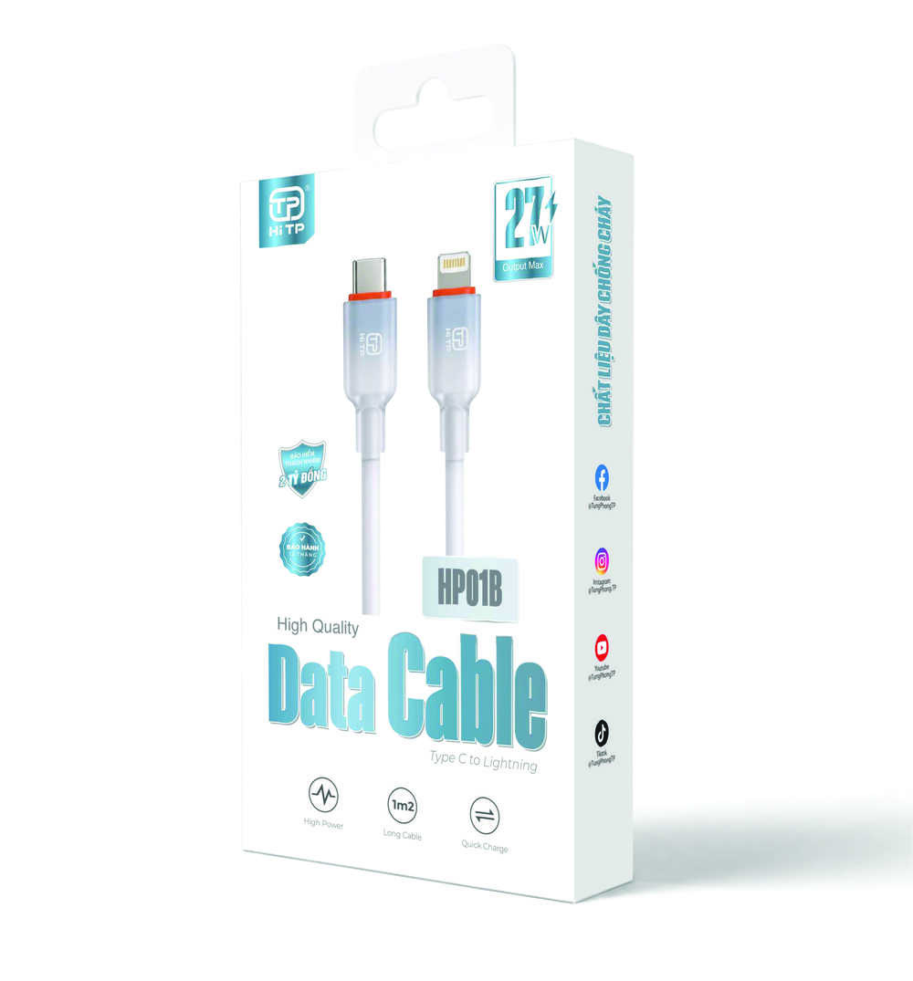 DÂY SẠC HP01B. MÀU XANH BIỂN. CÔNG SUẤT 27W. THƯƠNG HIỆU HI TP