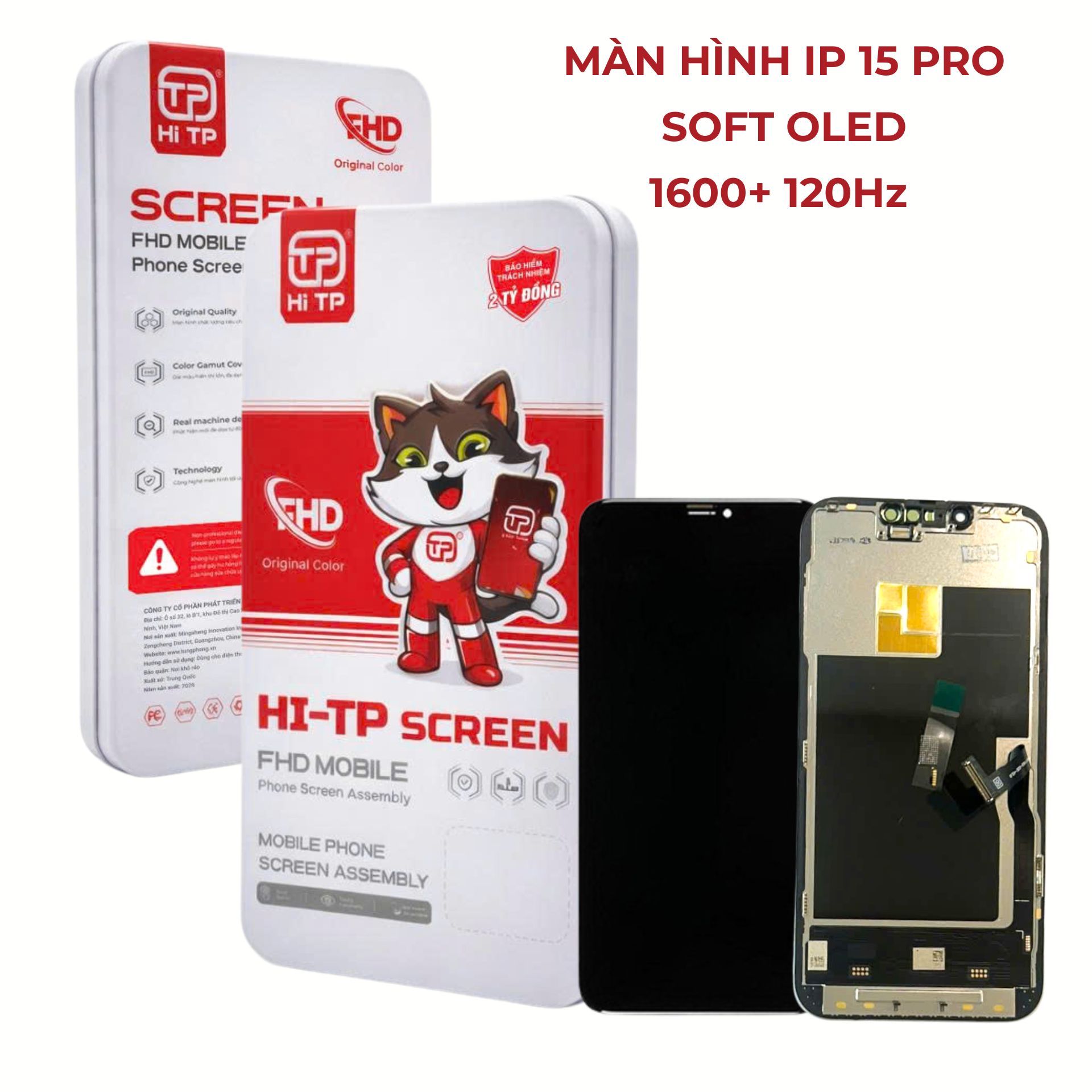 MÀN HÌNH IPHONE 15 PRO SOFT OLED. THƯƠNG HIỆU HI TP