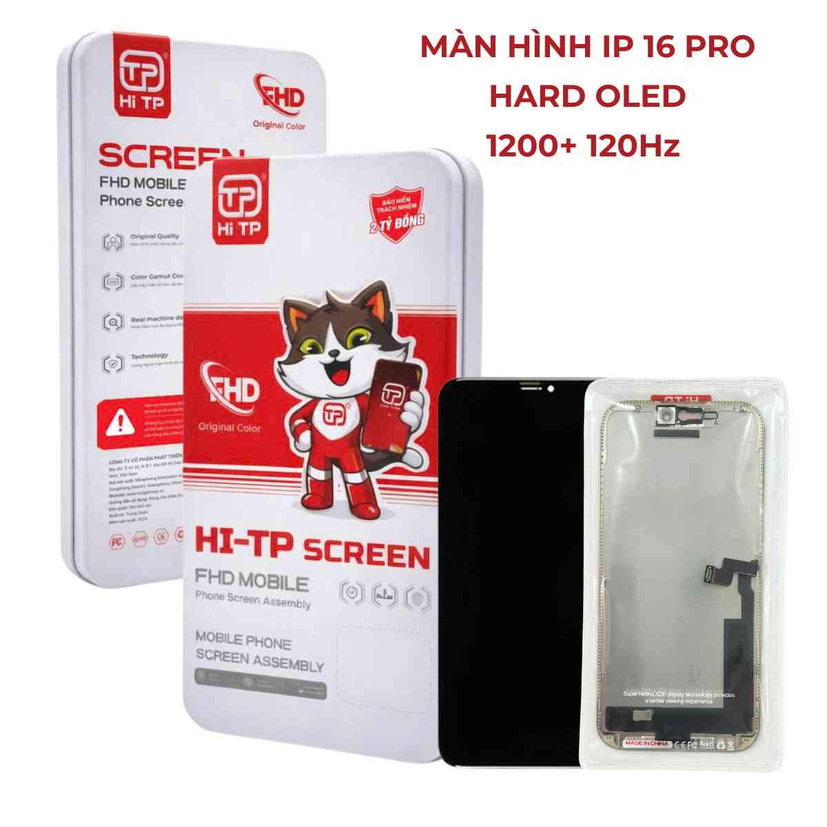 MÀN HÌNH IPHONE 16 PRO HARD OLED. THƯƠNG HIỆU HI TP