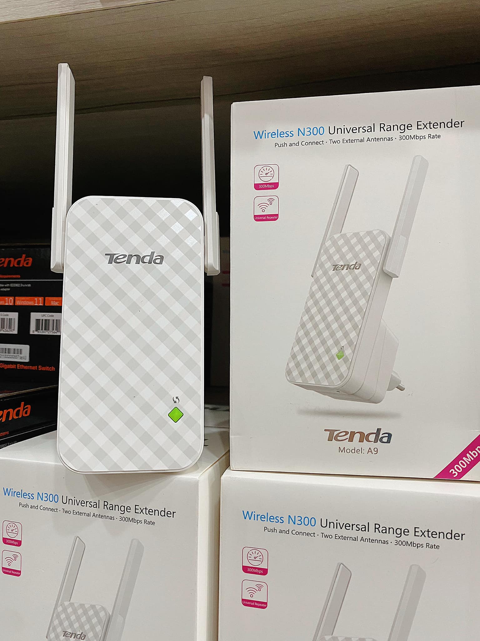 BỘ KÍCH SÓNG WIFI REPEATER 300Mbps TENDA A9