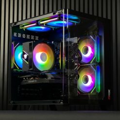 CASE MAGIC GM 02 CURVED M ATX Kinh Cong den 01