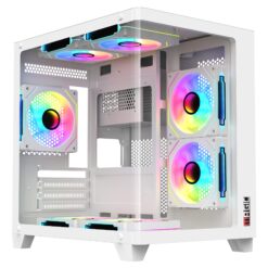 CASE MAGIC GM-02 CURVED (M-ATX) Kính Cong – Trắng