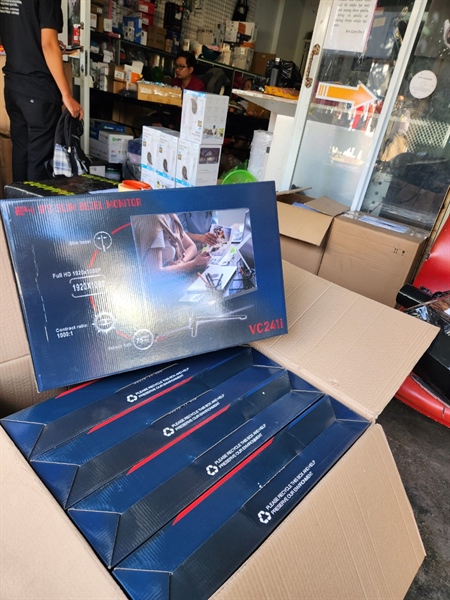Màn hình vsp vc241i phẳng tràn viền ips 24inch màu trắng - Ảnh 3