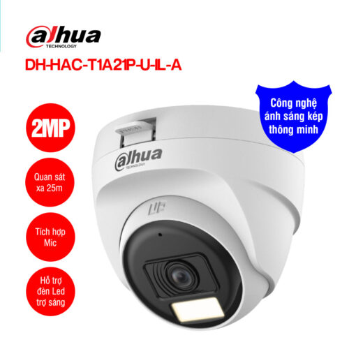 Camera DAHUA HDCVI 2MP DH-HAC-T1A21P-U-IL-A