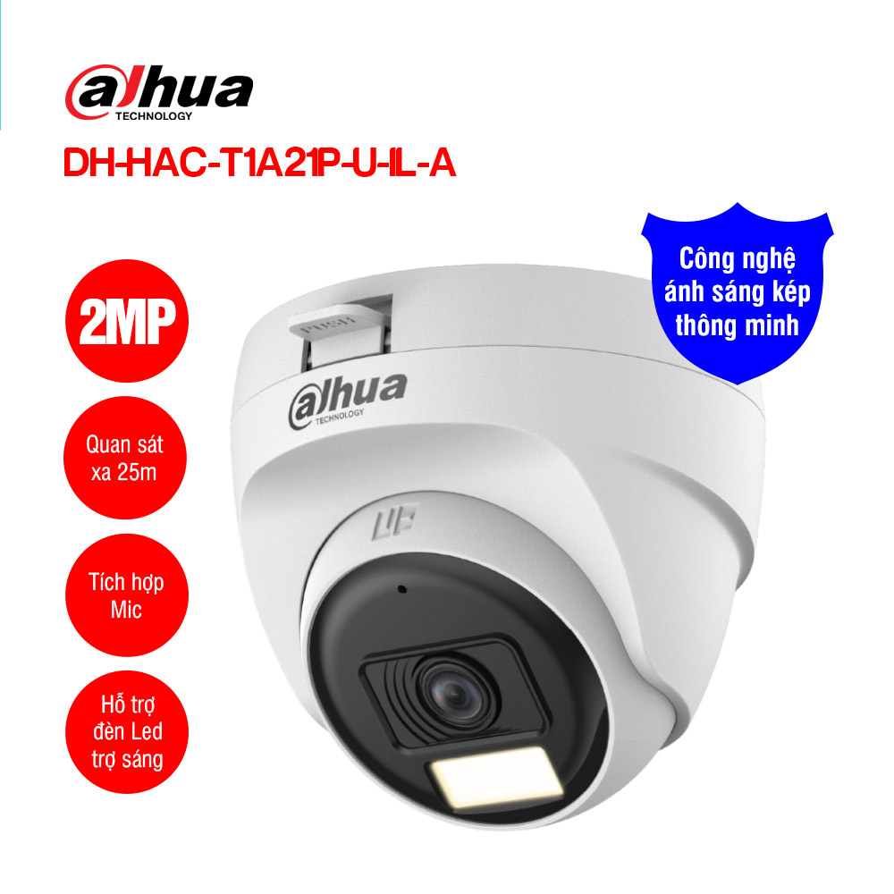 Camera DAHUA HDCVI 2MP DH-HAC-T1A21P-U-IL-A