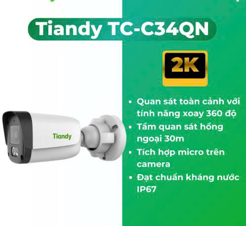 Camera IP 4MP TIANDY TC-C34QN