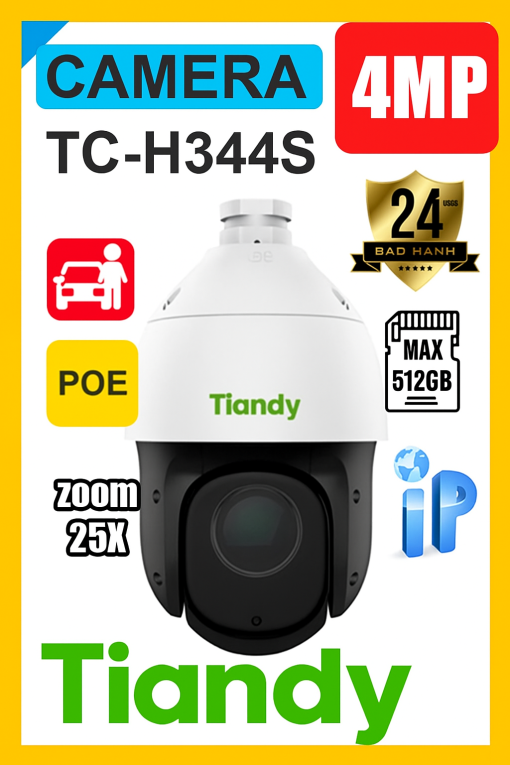 Camera IP PTZ 4.0MP Tiandy TC-H344S