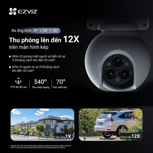 Camera WiFi EZVIZ H80F 2K 4MP