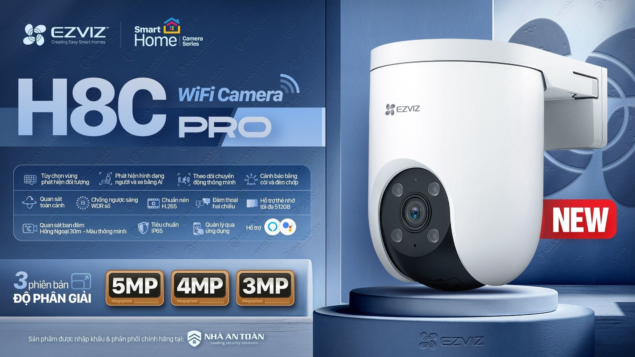 Camera WiFi EZVIZ H8C Pro 3K 5MP