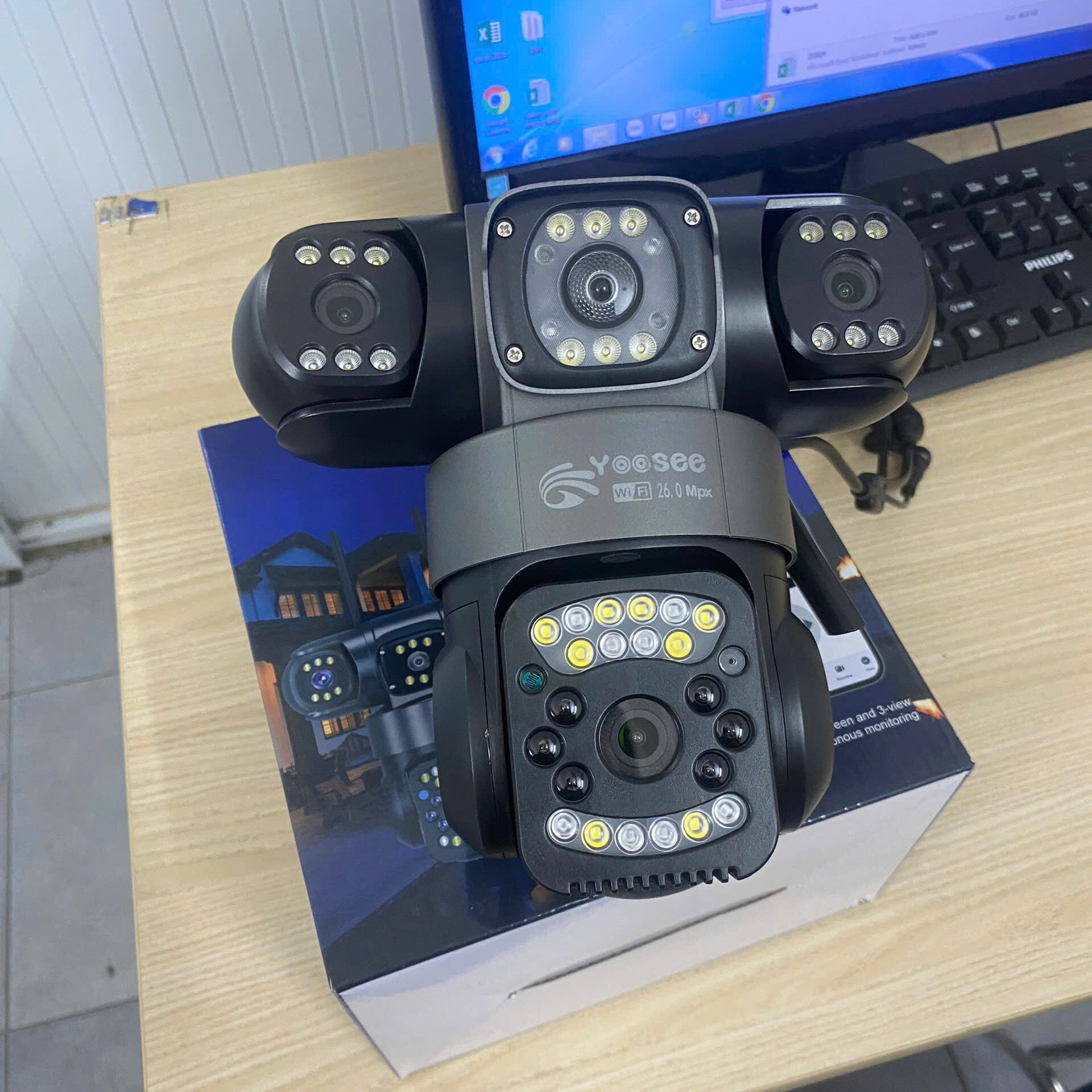 Camera Wifi Yoosee B52 26M 4 Mắt 3 Khung Hình