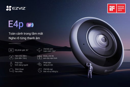 Camera Wifi mắt cá trong nhà EZVIZ E4P 3K