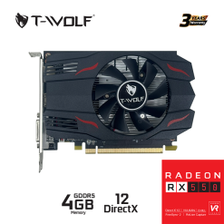 Card man hinh T WOLF RX550 4G D5 4GB GRRD5 128bit HDMI DP DVI 1Fan bh 36T 03