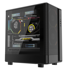 Case DarkFlash DB330M MATX Mặt Lưới Đen