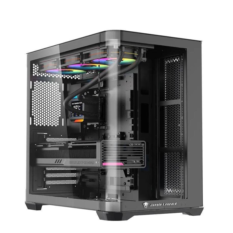 Case Jungle Leopard AC-02 Black Vỏ máy kính cong, màn hình LCD hiển thị hệ thống cực chất