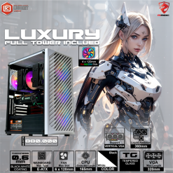 CASE MAGIC LUXURY FULL TOWER WHITE 4 FAN (E-ATX)