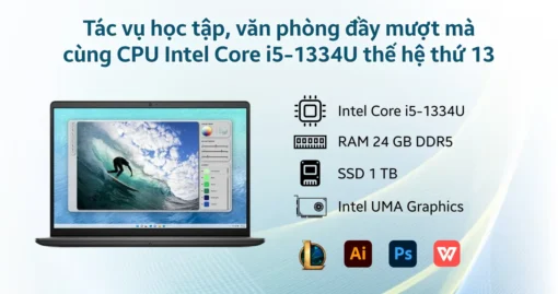 Dell Inspiron 14 5440 ( Core i5-1334U 16GB D5 512GB 14'' FHD+ Win 11 KB_Led Black ) NK-5
