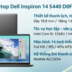 Dell Inspiron 14 5440 ( Core i5-1334U 16GB D5 512GB 14'' FHD+ Win 11 KB_Led Black ) NK-5