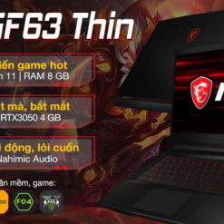 MSI GF63 Thin 11UC i5 11400H/8GB/512GB/4GB RTX3050/15.6"F/144Hz/Win11/Đen NEW