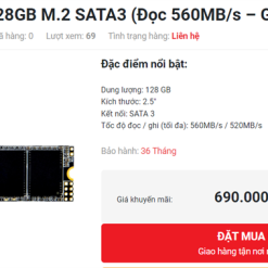 SSD TRM M100 128GB M.2 SATA3